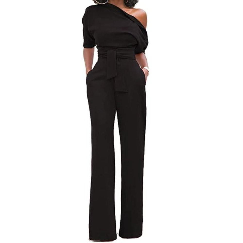 (NWOT) ONLYSHE Off Shoulder High Waist Jumpsuit